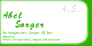 abel sorger business card